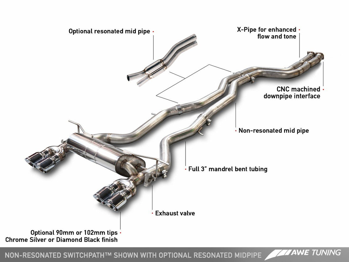 F8X M4 AWE Tuning SWITCHPATH™ Exhaust